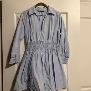 Zara Sky Blue Shirt Dress
